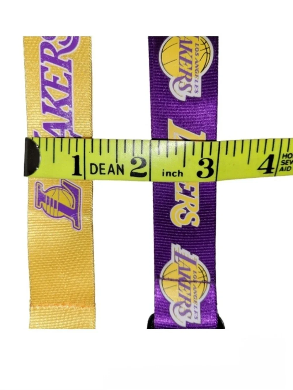 Lakers Official NBA Lanyards Gold & Purple With Detachable Key Holder Set Of 2
